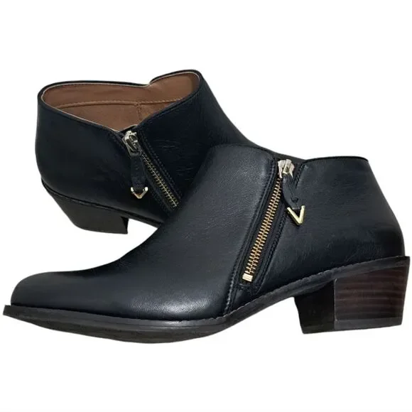 Vionic Jolene Ankle Bootie Black Leather Zip Up Size 9 - Picture 12 of 16